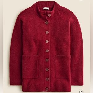 JCrew Vivid Burgundy Milano Cardigan